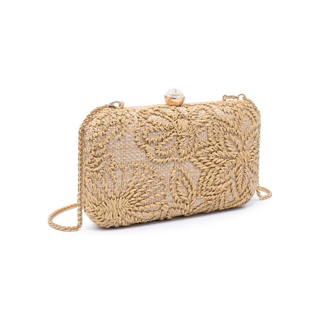 Carter Evening Bag: Natural