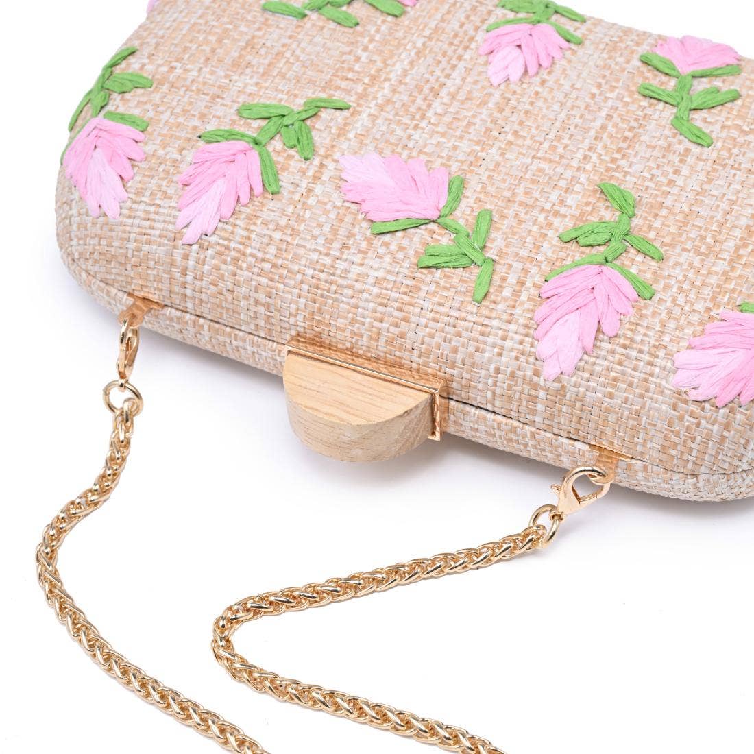 Kayden Evening Bag: Pink Natural
