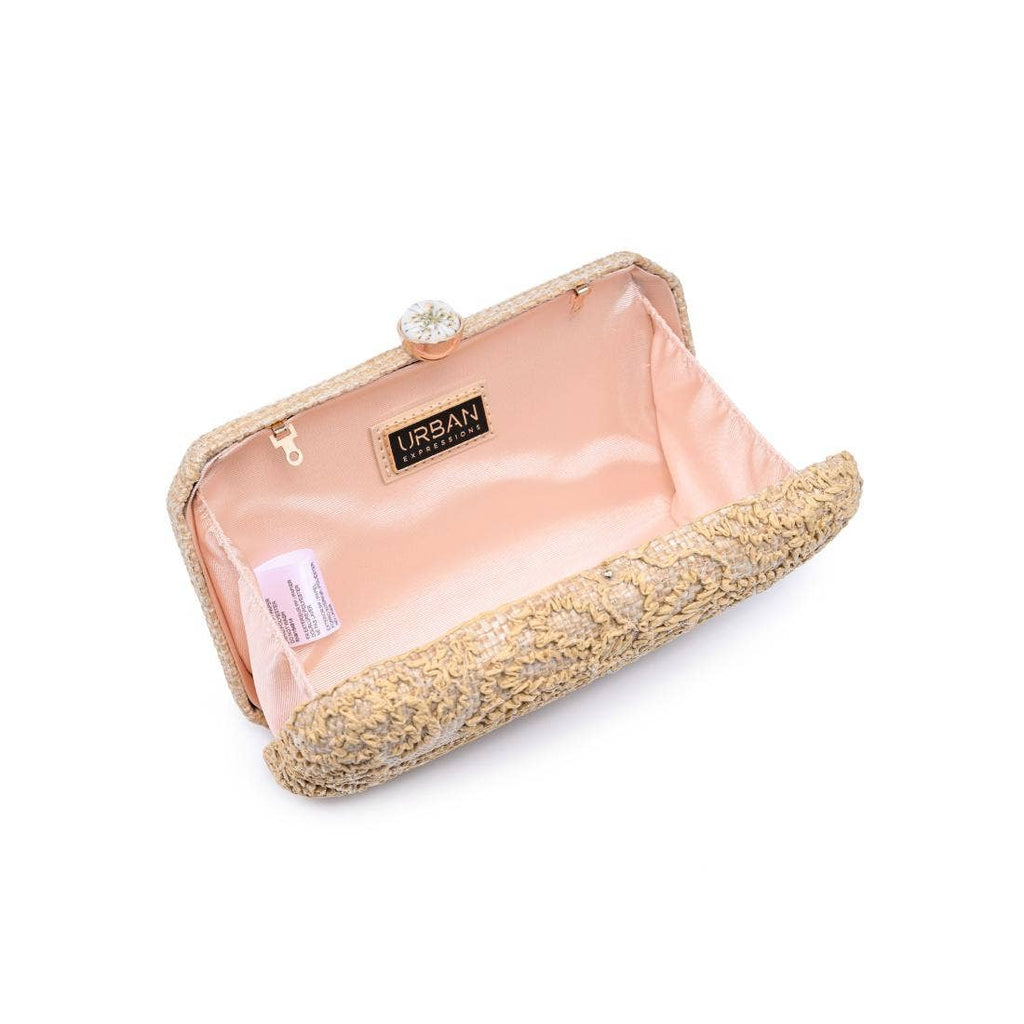 Carter Evening Bag: Natural
