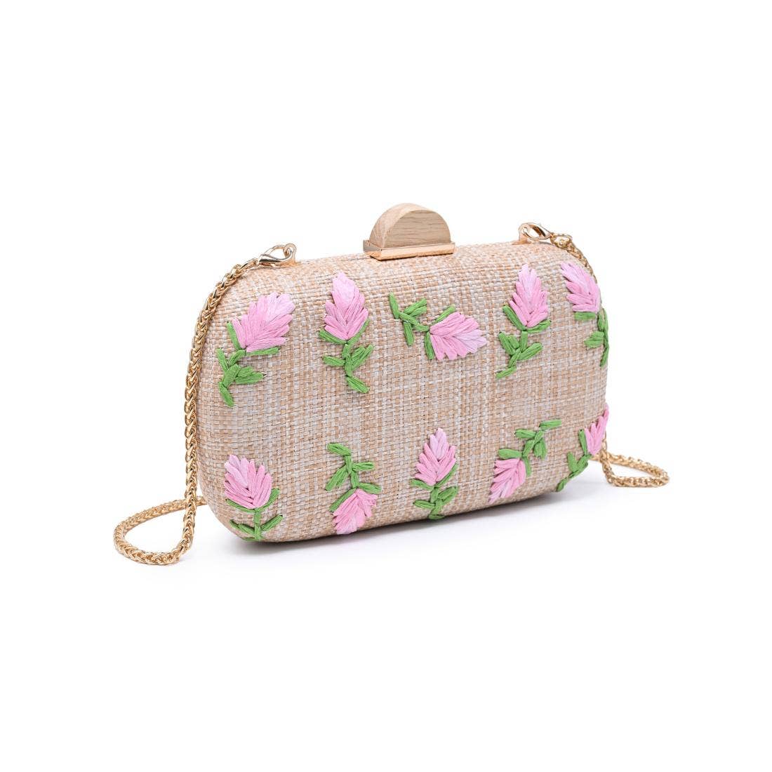 Kayden Evening Bag: Pink Natural