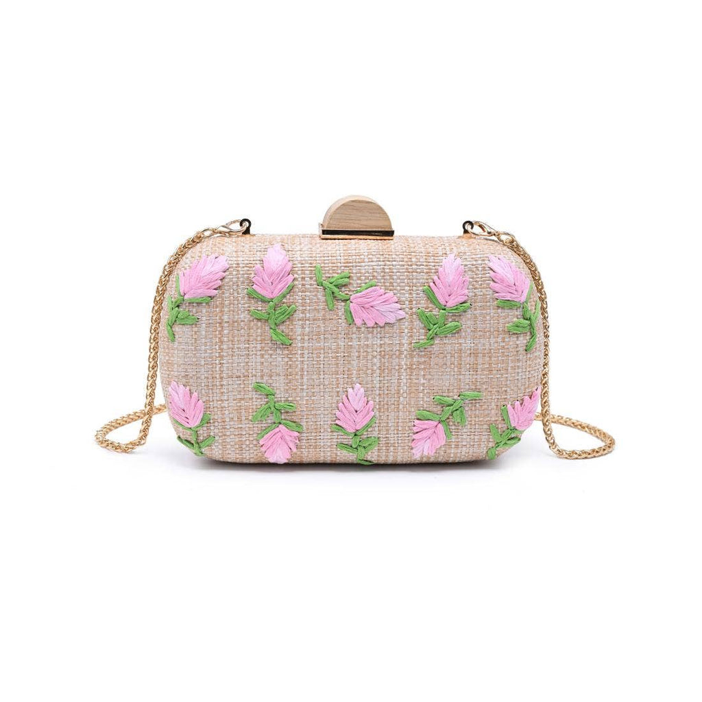 Kayden Evening Bag: Pink Natural