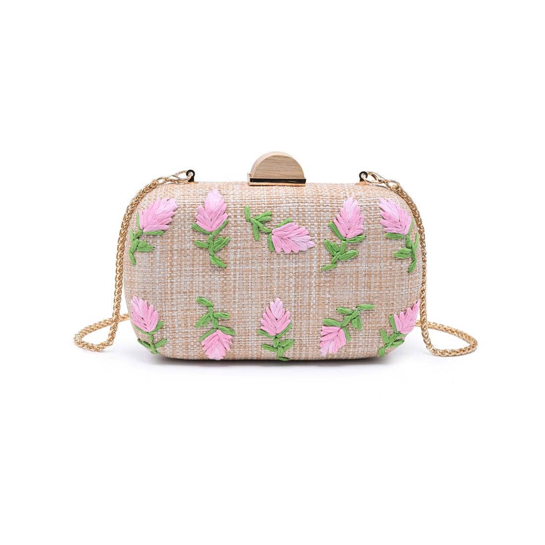 Kayden Evening Bag: Pink Natural
